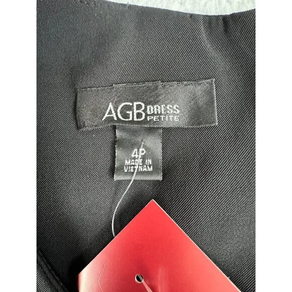 Womens 2-Piece Petite Dress Set By AGB W/Vibrant Jacket & Black Dress Office NWT - Picture 8 of 16